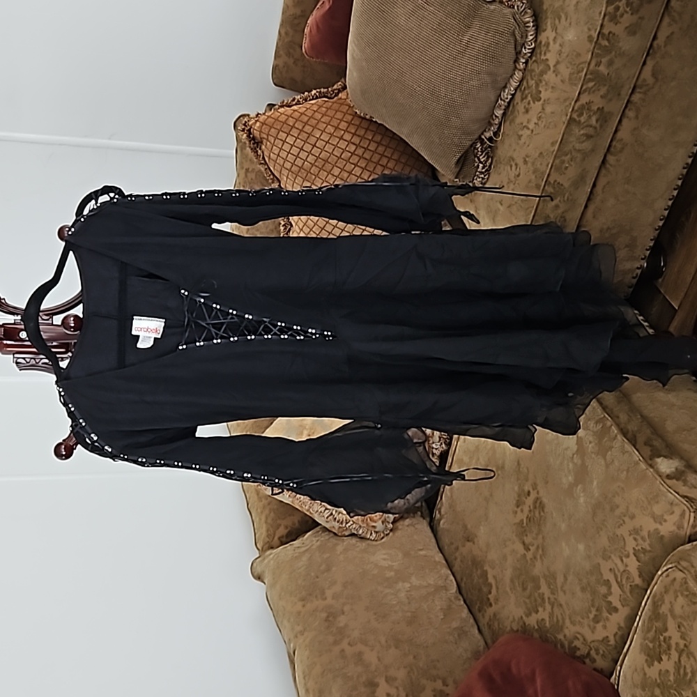 Carabella Bell Sleeve Lace Up Dress